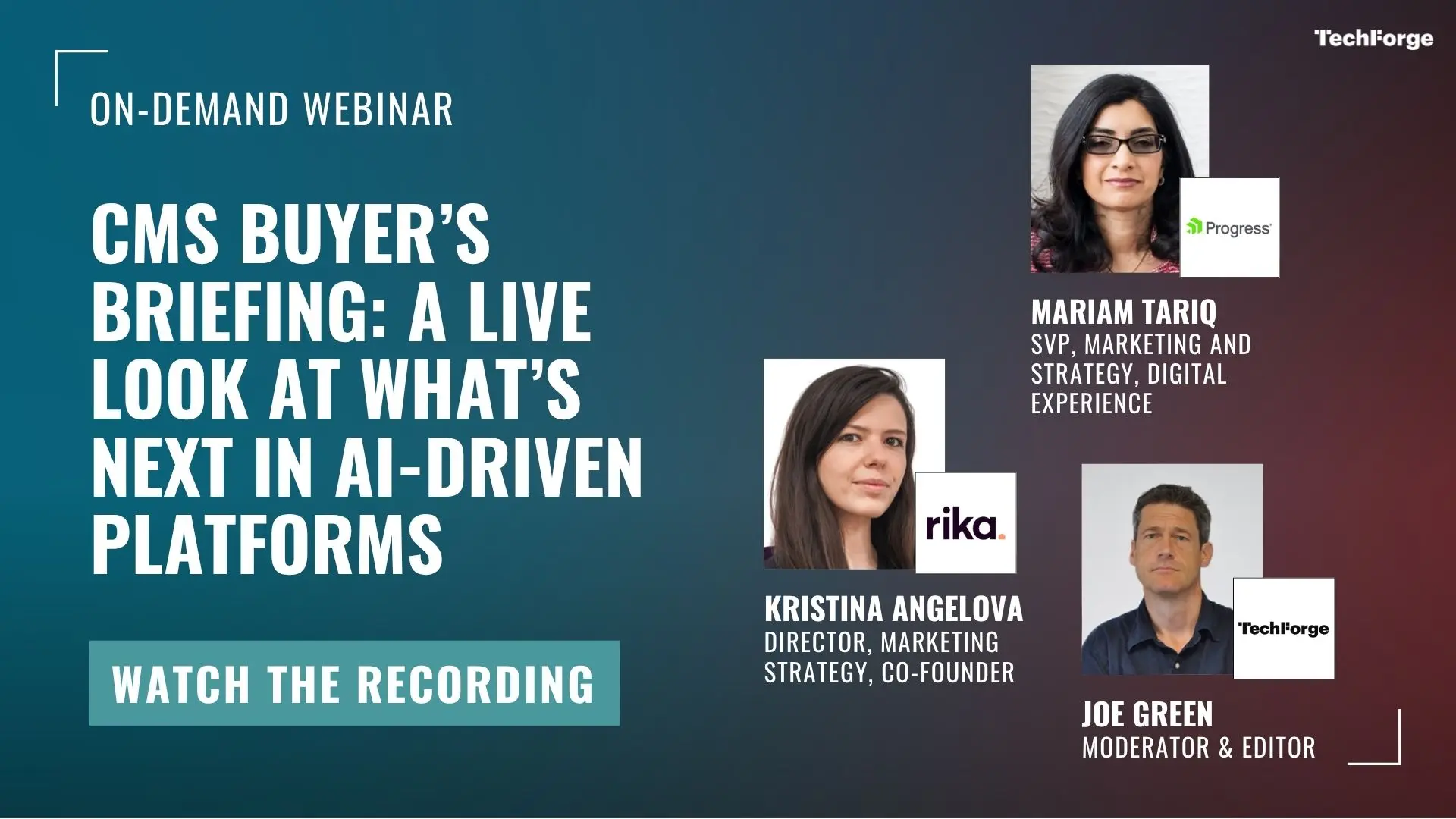 On-Demand Webinar: CMS Buyer’s Briefing: A Live Look at What’s Next in AI-Driven Platforms