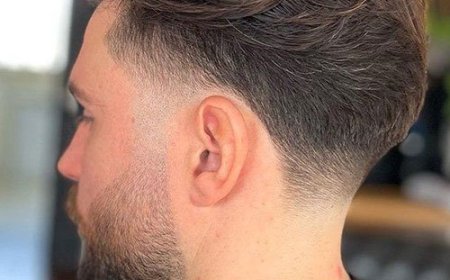 Fade Haircut with Pompadour Top