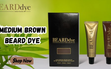 Men Beard Colour – Medium Brown | Easy Grooming Kit | Beard Dye